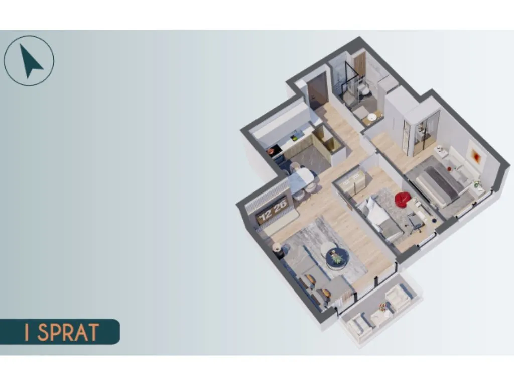 Sale, three bedroom apartment, 67m², Altina, Beograd