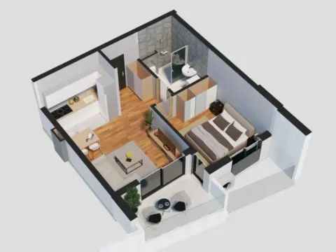 Sale, one bedroom apartment, 49m², Petrovac, Budva - image 9