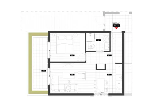 Prodaja, jednosoban stan, 44m², Mrčevac, Tivat - image 5