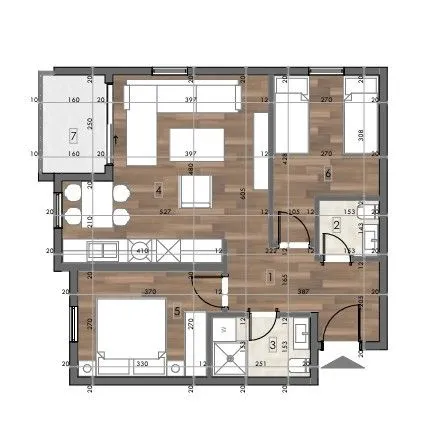 Prodaja, dvosoban stan, 55m², Donja Gorica, Podgorica