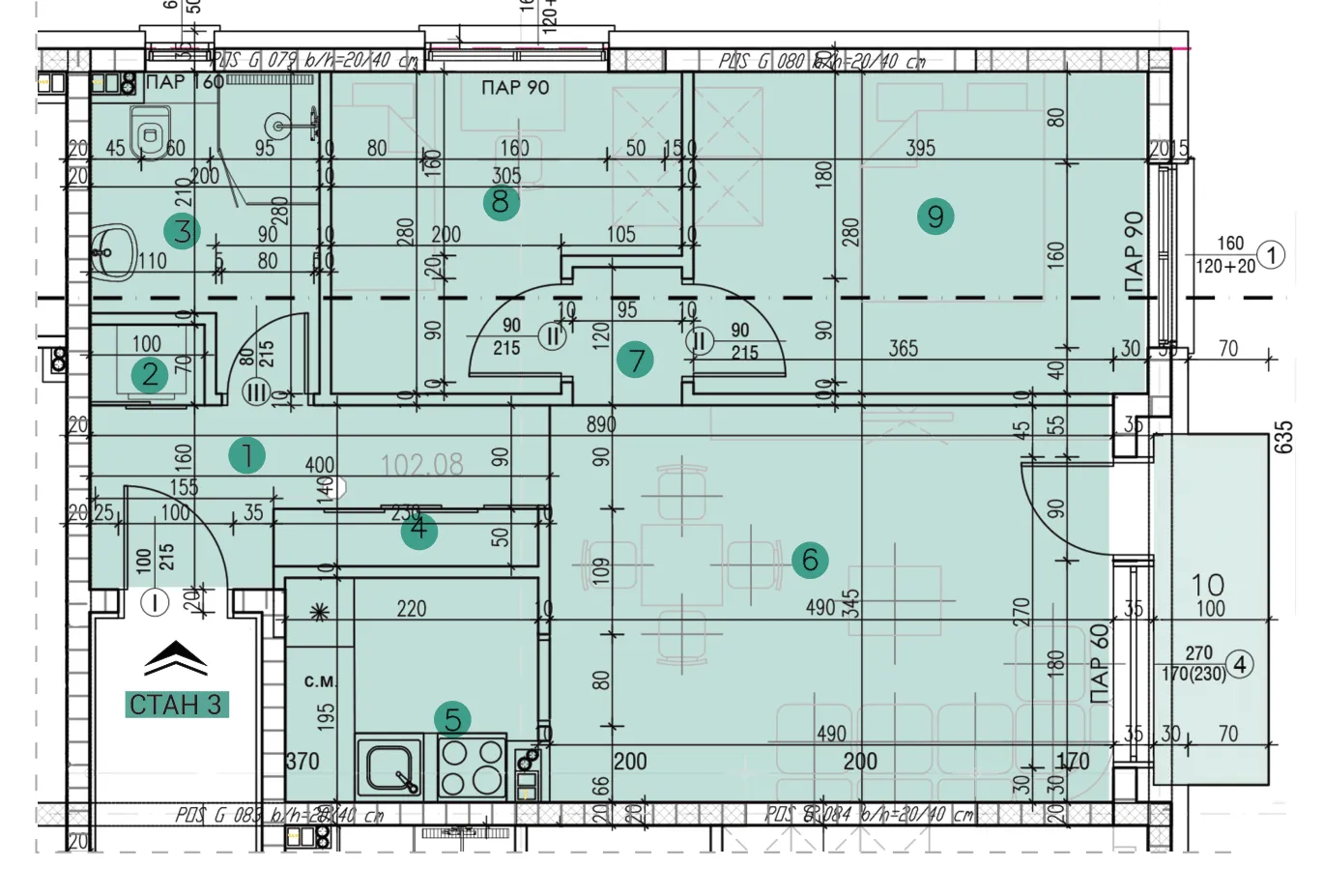 Prodaja, trosoban stan, 55m², Ledine, Beograd