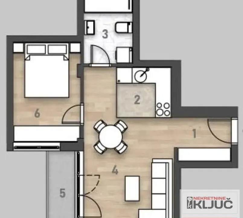 Prodaja, dvosoban stan, 44m², Salajka, Novi Sad Sve Podlokacije