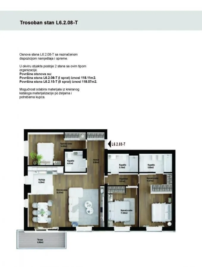 Prodaja, trosoban stan, 120m², Podgorica, Crna Gora