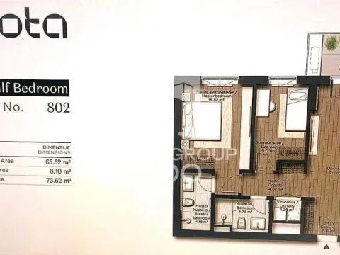 Sale, two bedroom apartment, 54m², Savski Venac, Beograd - image 17