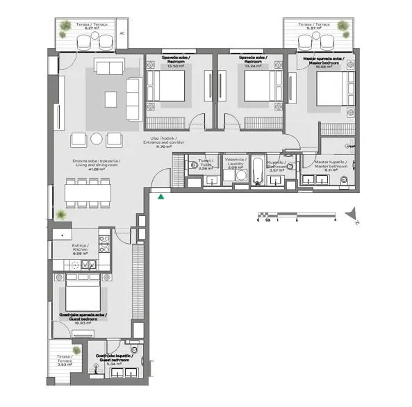 Prodaja, petosoban stan, 157m², Beograd Na Vodi, Beograd