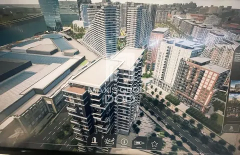 Prikaz makete naselja sa modernim stambenim zgradama i okolnim ulicama. - image 13
