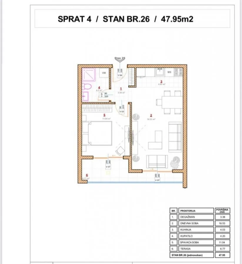 Prodaja, stan, 48m², Ulcinj, Crna Gora