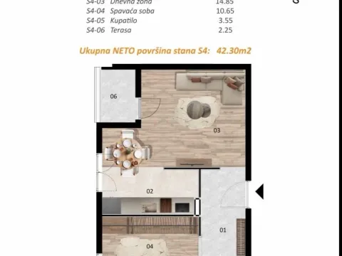 Prodaja, jednosoban stan, 40m², Zabjelo, Podgorica - image 6