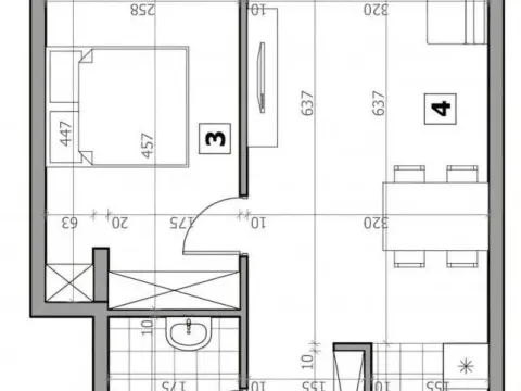 Sale, two bedroom apartment, 46m², Sremska Kamenica, Petrovaradin