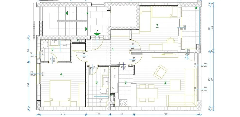 Prodaja, dvosoban stan, 64m², Centar, Podgorica
