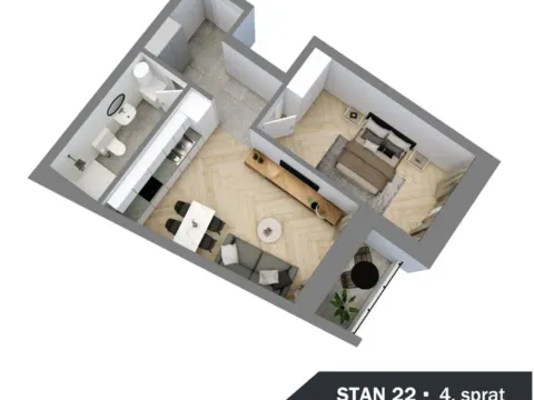 Prodaja, jednosoban stan, 41m², Podbara, Novi Sad Sve Podlokacije - image 2