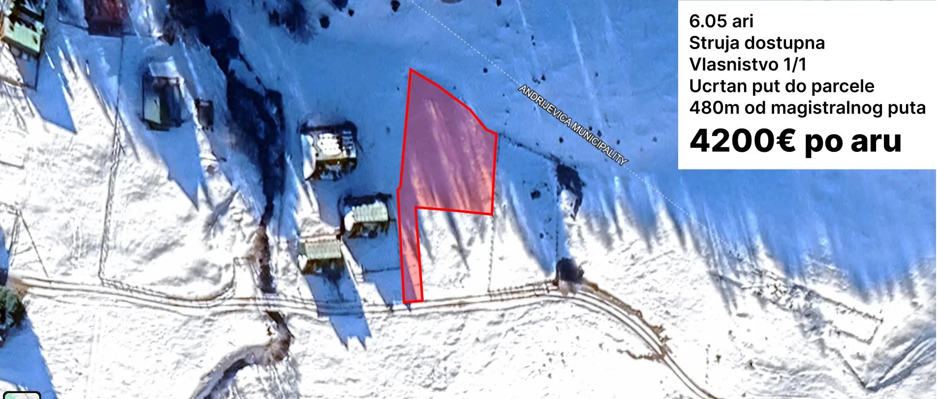 Prodaja, plac, 605m², Berane, Crna Gora