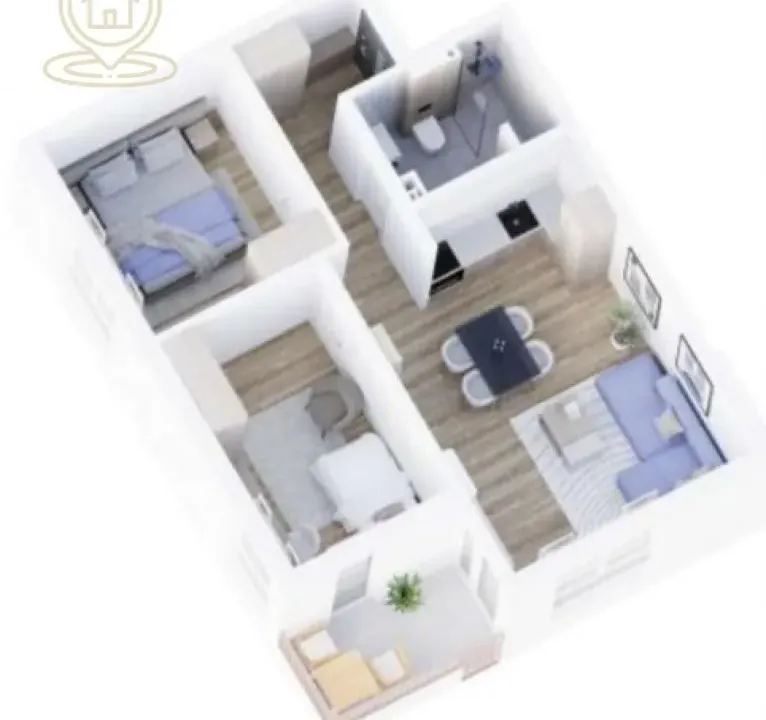 Sale, three bedroom apartment, 56m², Pantelej, Niš