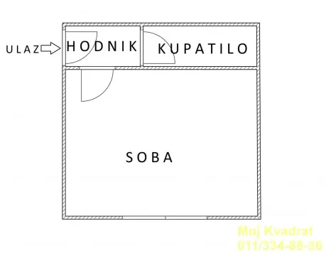 Crtež osnove stana koji prikazuje raspored prostorija. - image 10