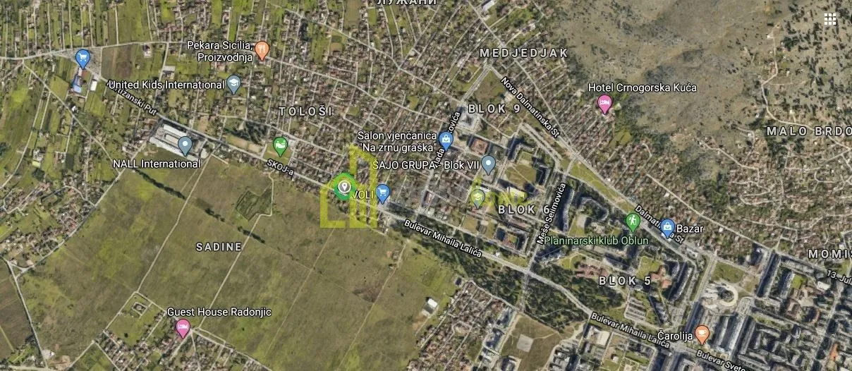 Prodaja, plac, 477m², Tološi, Podgorica