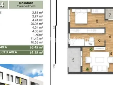 Sale, three bedroom apartment, 63m², Telep, Novi Sad Sve Podlokacije