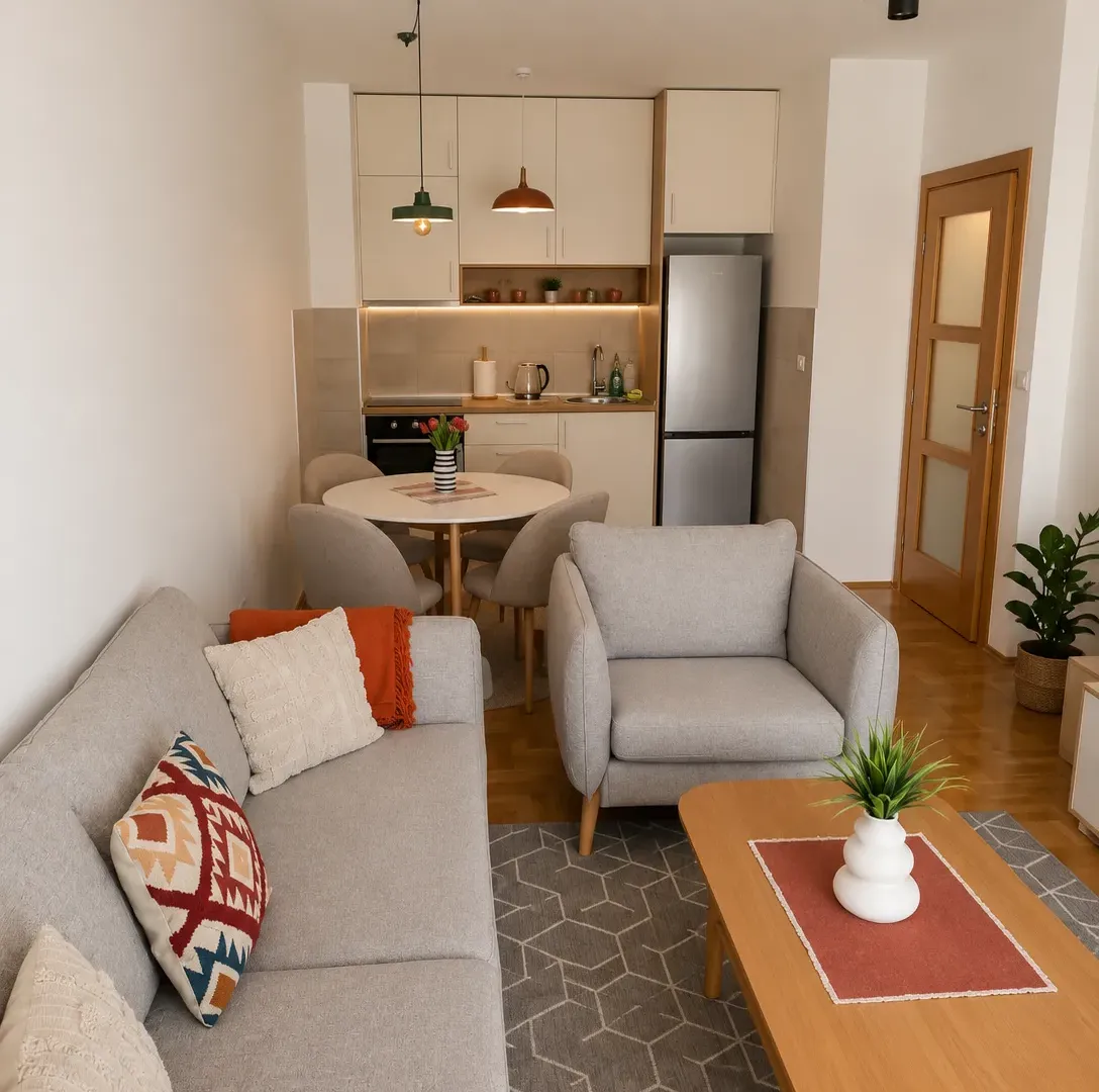 Izdavanje, jednosoban stan, 45m², Stari Aerodrom, Podgorica