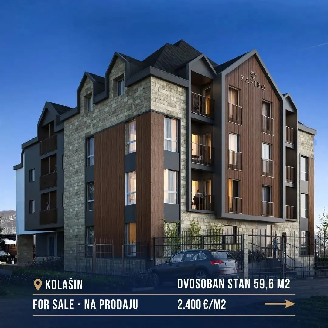 Sale, two bedroom apartment, 60m², Centar, Kolašin