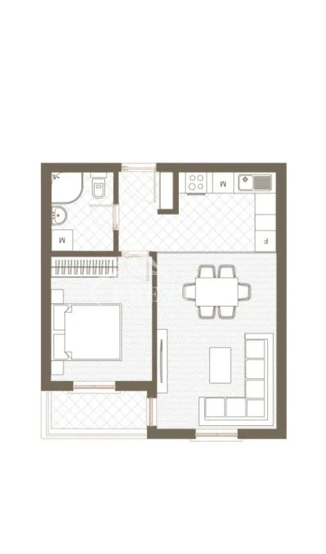 Prodaja, jednosoban stan, 45m², Tološi, Podgorica