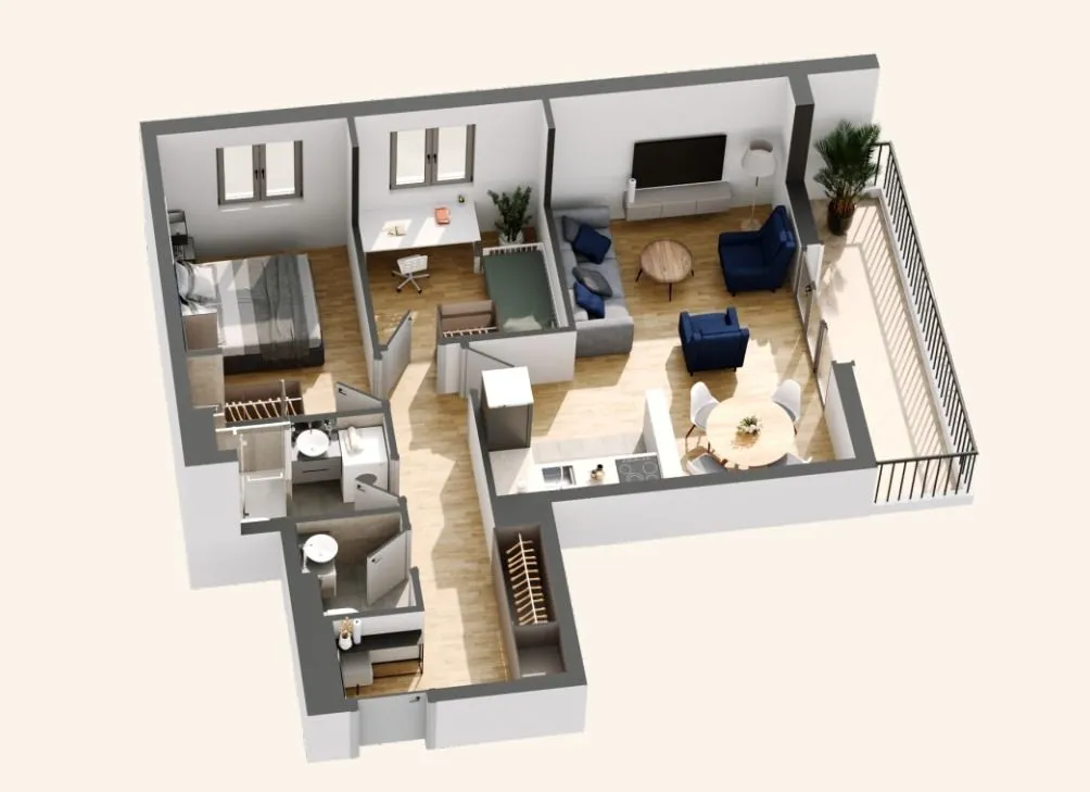 Prodaja, dvosoban stan, 61m², Bonići, Tivat