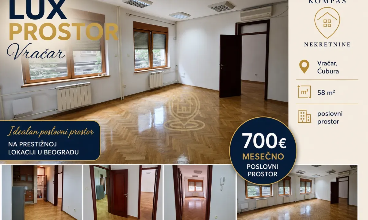Rent, office space, 58m², Čubura, Beograd
