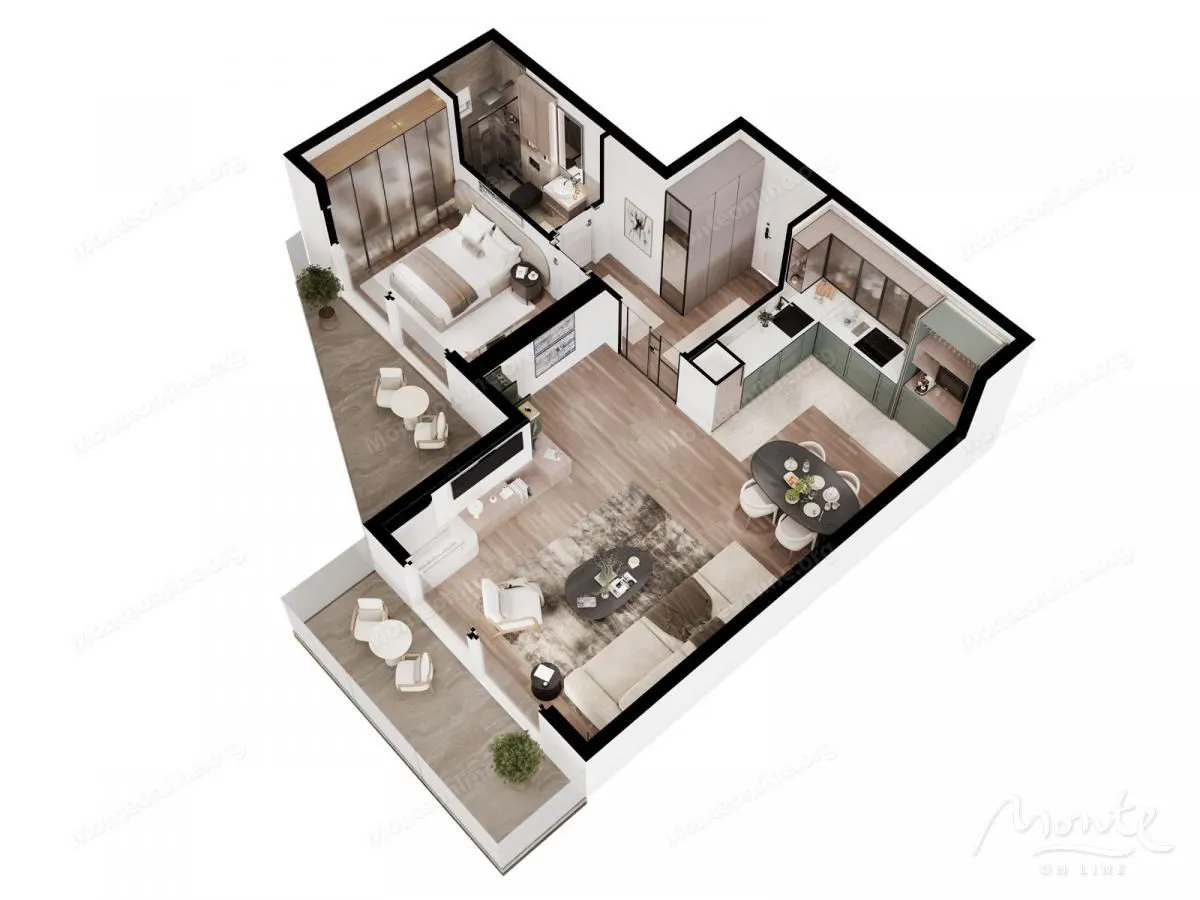 Prodaja, jednosoban stan, 70m², Kumbor, Herceg Novi