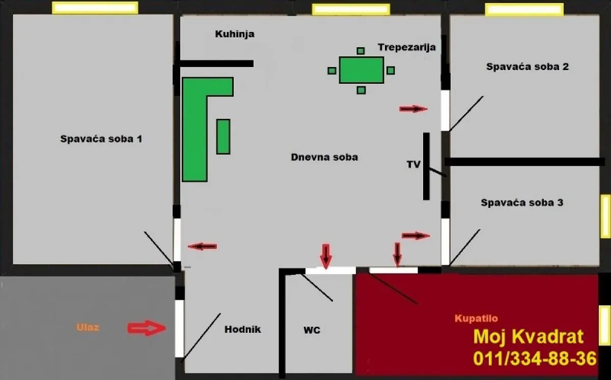 Prodaja, dvosoban stan, 59m², Čukarica, Beograd