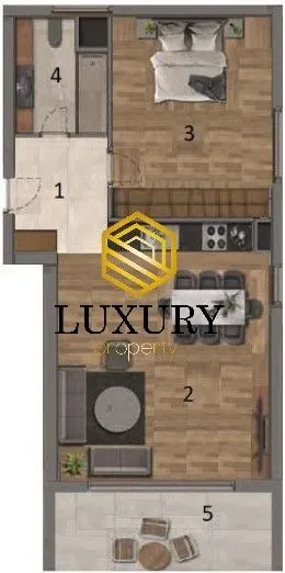 Prodaja, jednosoban stan, 47m², Baošići, Herceg Novi