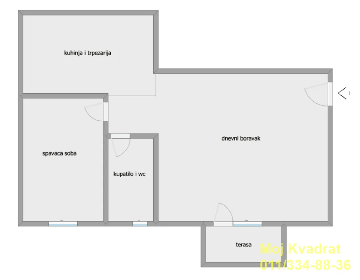 Sale, two bedroom apartment, 50m², Altina, Beograd