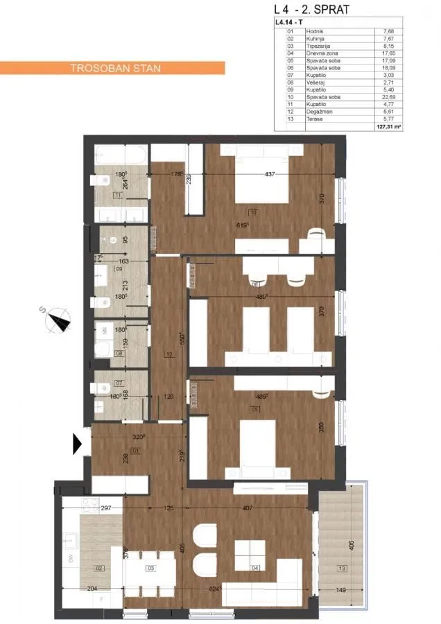 Prodaja, trosoban stan, 120m², Podgorica, Crna Gora