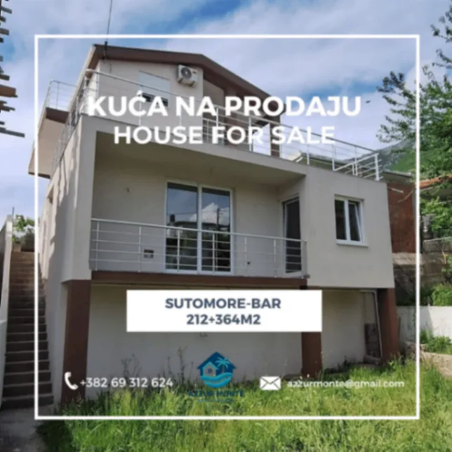 Prodaja, kuća, 212m², Sutomore, Bar