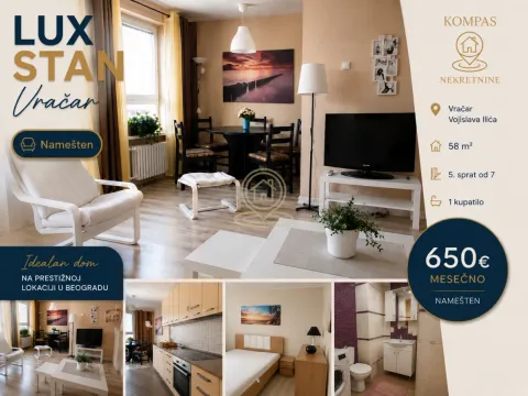 Izdavanje, dvosoban stan, 59m², Crveni Krst, Beograd - image 1
