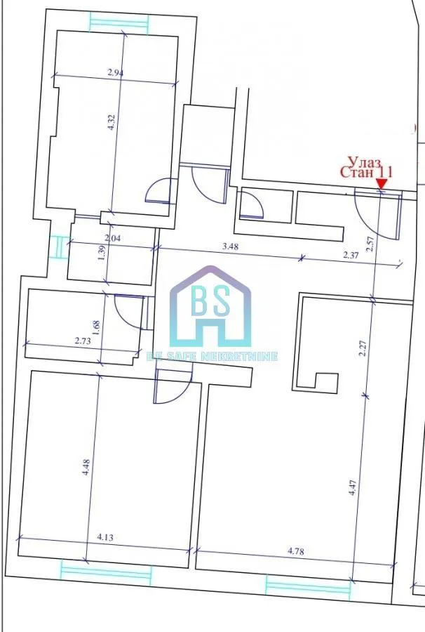 Prodaja, trosoban stan, 85m², Stari grad, Novi Sad
