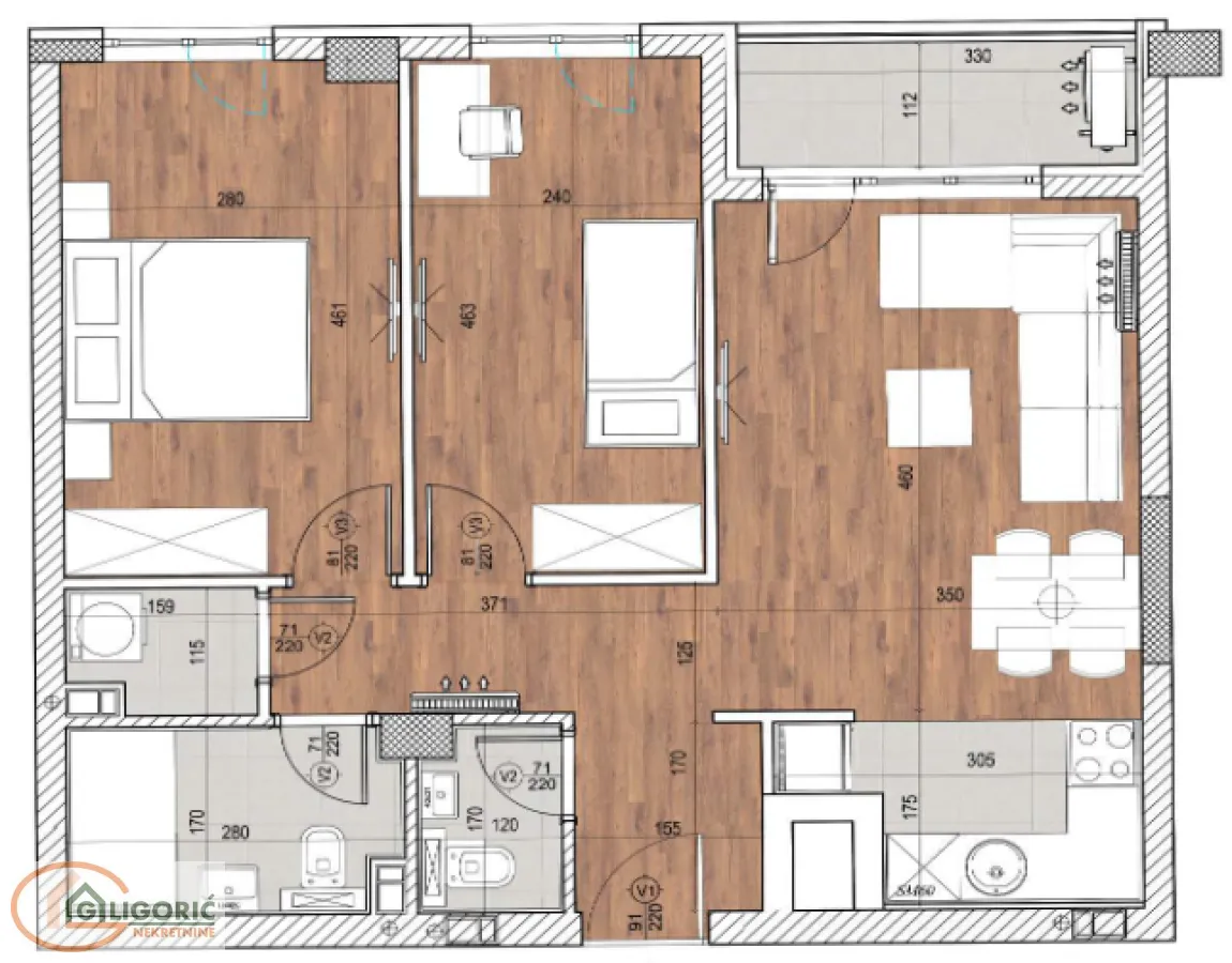 Prodaja, trosoban stan, 69m², Tošin bunar, Novi Beograd Sve Podlokacije