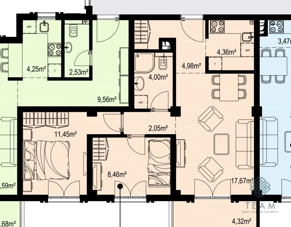 Sale, two bedroom apartment, 57m², Bečići, Budva