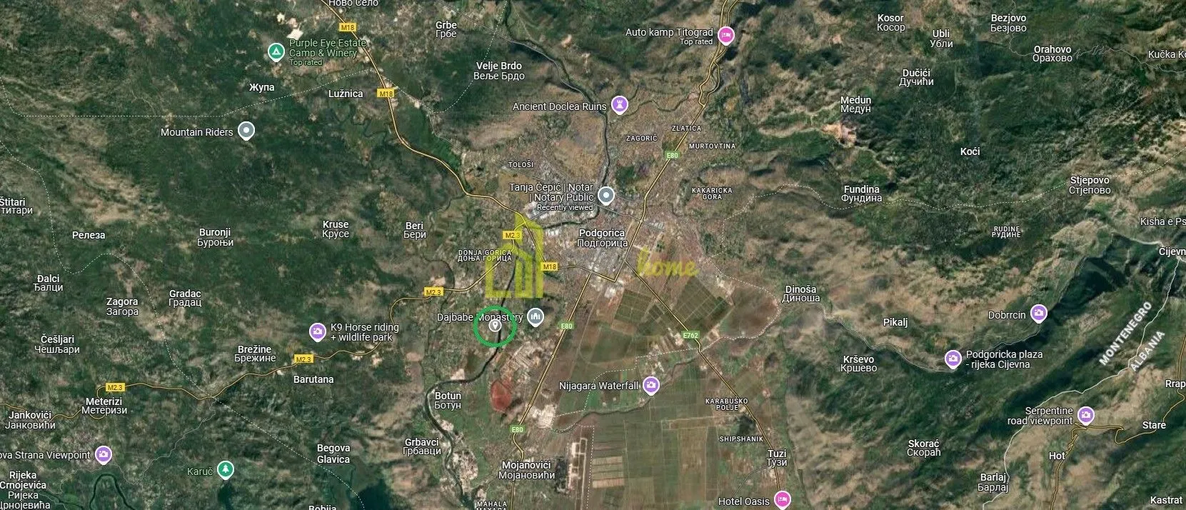 Prodaja, plac, 1180m², Donji Kokoti, Podgorica
