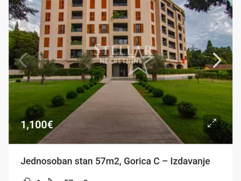 Izdavanje, jednosoban stan, 57m², Gorica C, Podgorica - image 2