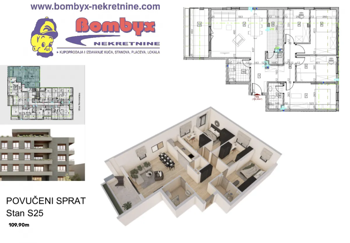 Prodaja, stan, 110m², Sremska Kamenica, Petrovaradin