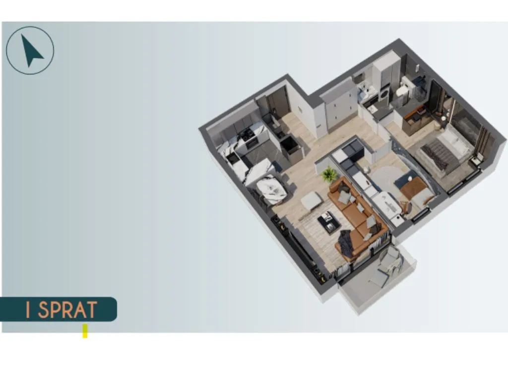 Sale, three bedroom apartment, 67m², Altina, Beograd
