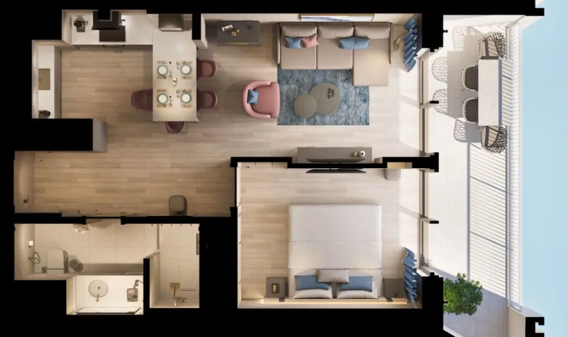 Sale, one bedroom apartment, 56m², Bečići, Budva