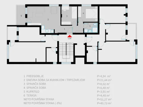 Prodaja, dvosoban stan, 50m², Pantelej, Niš - image 2