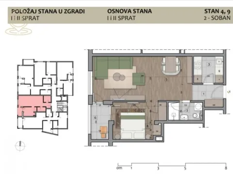 Prodaja, dvosoban stan, 48m², Medijana, Niš - image 2