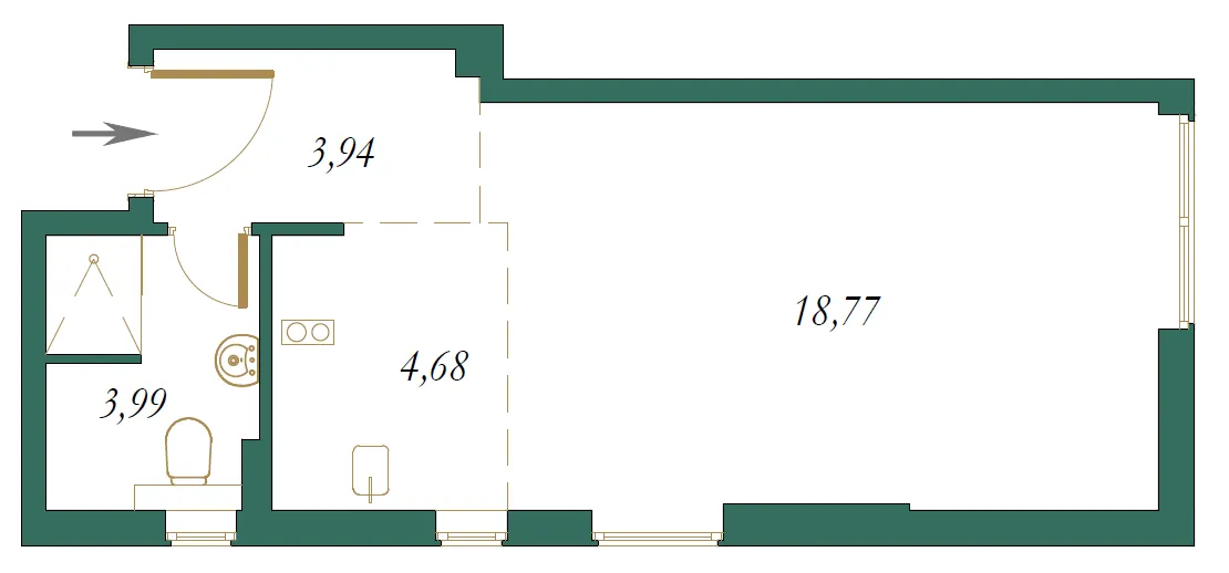 Sale, apartment, 27m², Kolašin, Crna Gora