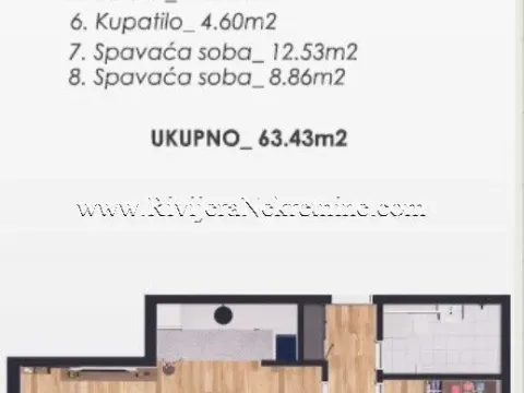 Sale, two bedroom apartment, 64m², Kava, Tivat - image 5