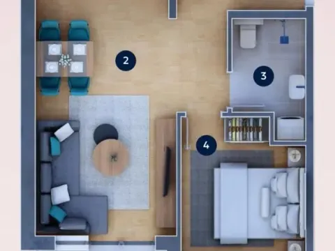 Sale, two bedroom apartment, 43m², Centar, Vrnjačka Banja