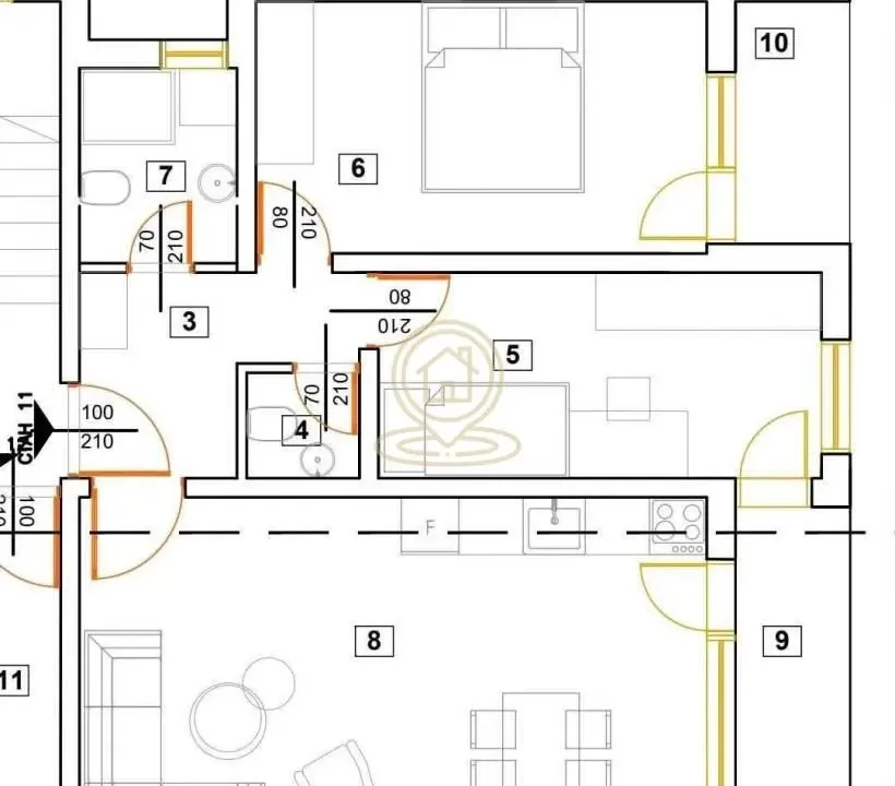 Sale, two bedroom apartment, 65m², Pantelej, Niš