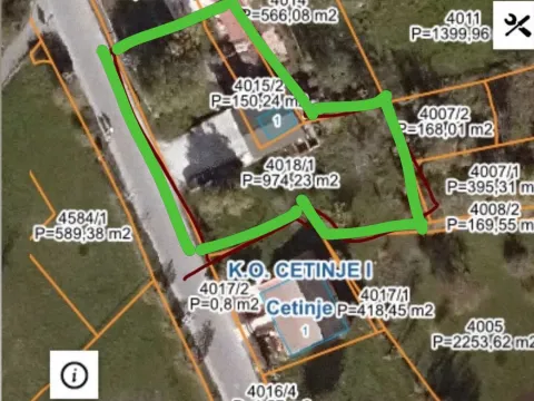 Prodaja, plac, 1100m², Gruda, Cetinje - image 1