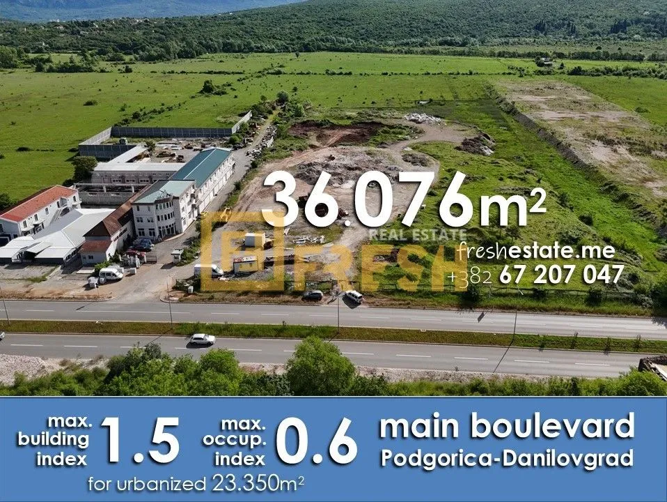 Prodaja, plac, 36076m², Mareza, Podgorica