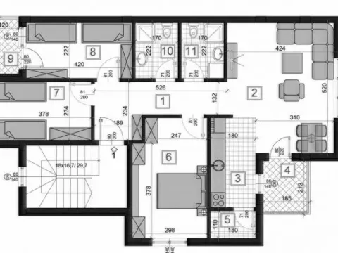 Prodaja, četvorosoban stan, 84m², Sremska Kamenica, Petrovaradin