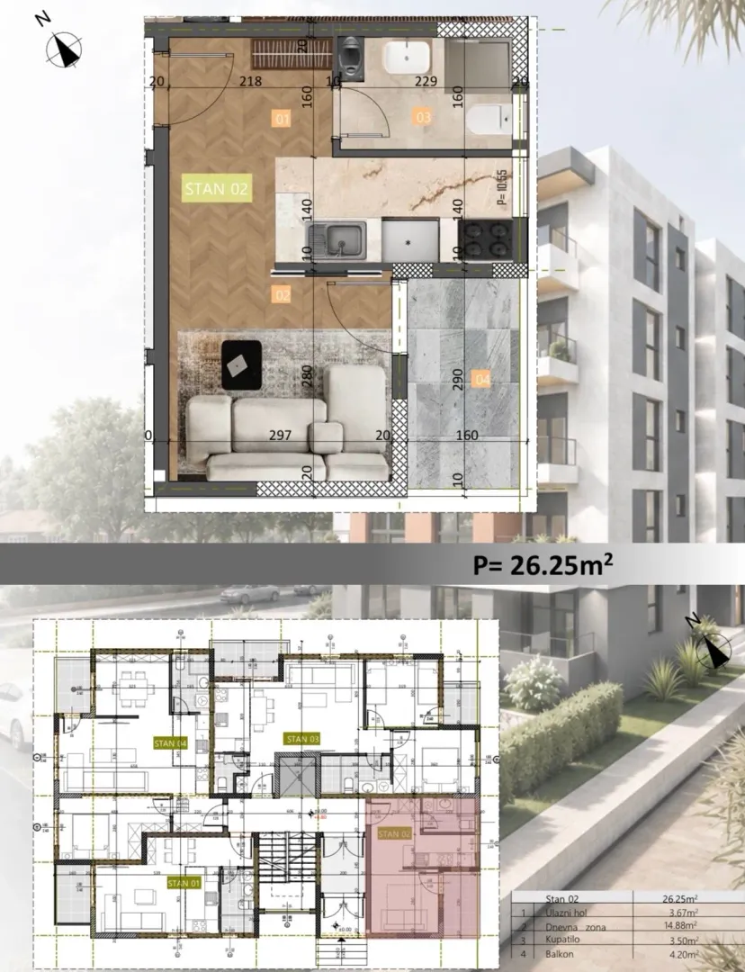 Prodaja, jednosoban stan, 38m², Velika Plaža, Ulcinj